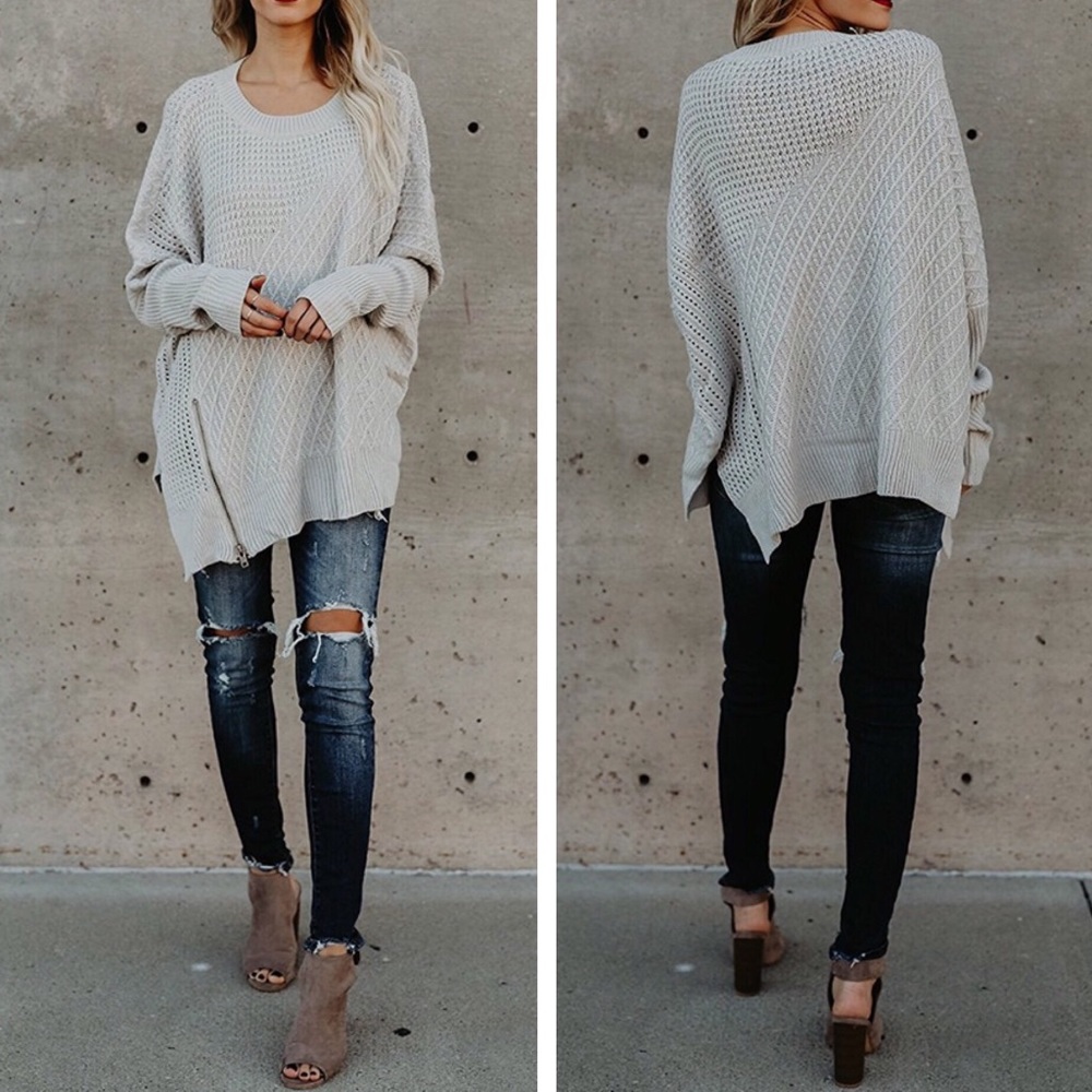 ✿NWT Oversized Batwing Pullover Sweater✿ - Picture 3 of 4